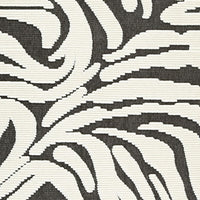 Thom 5 x 7  Medium Area Rug, Bold Zebra Print, Black and White Polyester - BM318272