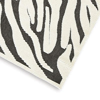 Thom 5 x 7  Medium Area Rug, Bold Zebra Print, Black and White Polyester - BM318272