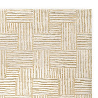 Aden 8 x 10 Large Area Rug, Handwoven Basket Weave Design, Beige Polyester - BM318276