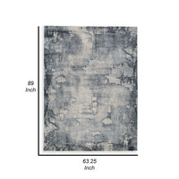 Richard 5 x 7 Medium Area Rug, Abstract Machine Woven, Gray Polyester - BM318281