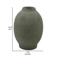 Col Home Decor Flower Vase, Traditional Urn Shape, Dark Green Ceramic - BM318282