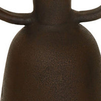 Adea Flower Vase, Antique Style Amphora Shape, Thin Neck, Brown Terracotta - BM318287