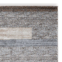 Beny 5 x 7 Medium Area Rug, Abstract Stripe Pattern, Gray, Brown, Cream - BM318289