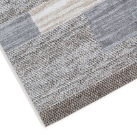 Beny 5 x 7 Medium Area Rug, Abstract Stripe Pattern, Gray, Brown, Cream - BM318289