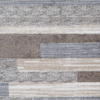 Beny 8 x 10 Large Area Rug, Machine Woven Abstract Stripe Pattern, Gray - BM318290