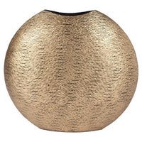 Bier Accent Flower Vase, Tabletop Decor, Gold and Black Textured Finish - BM318295