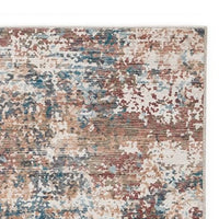 Bea 8 x 10 Large Area Rug, Machine Woven Abstract Pattern, Brown Blue - BM318297