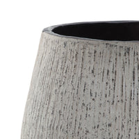 Mony 10 Inch Tabletop Decorative Flower Vase, Home Accessory, White Brown  - BM318301