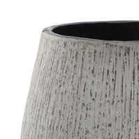 Mony 10 Inch Tabletop Decorative Flower Vase, Home Accessory, White Brown  - BM318301