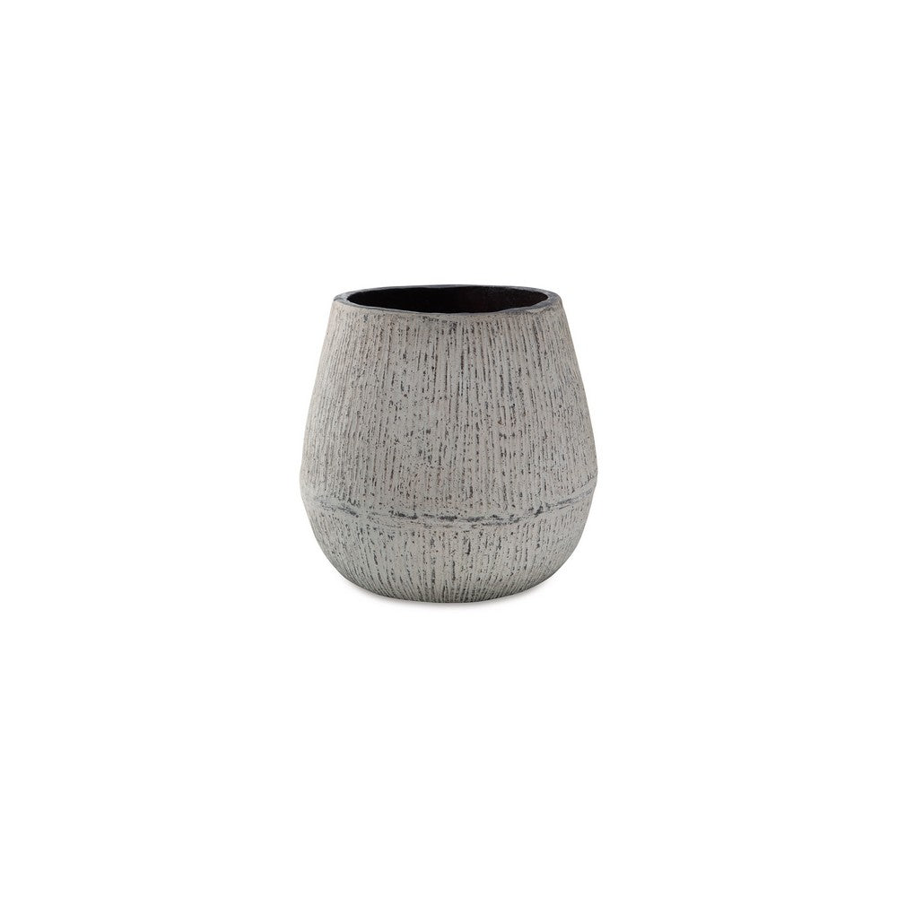 Mony 10 Inch Tabletop Decorative Flower Vase, Home Accessory, White Brown  - BM318301