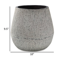 Mony 10 Inch Tabletop Decorative Flower Vase, Home Accessory, White Brown  - BM318301