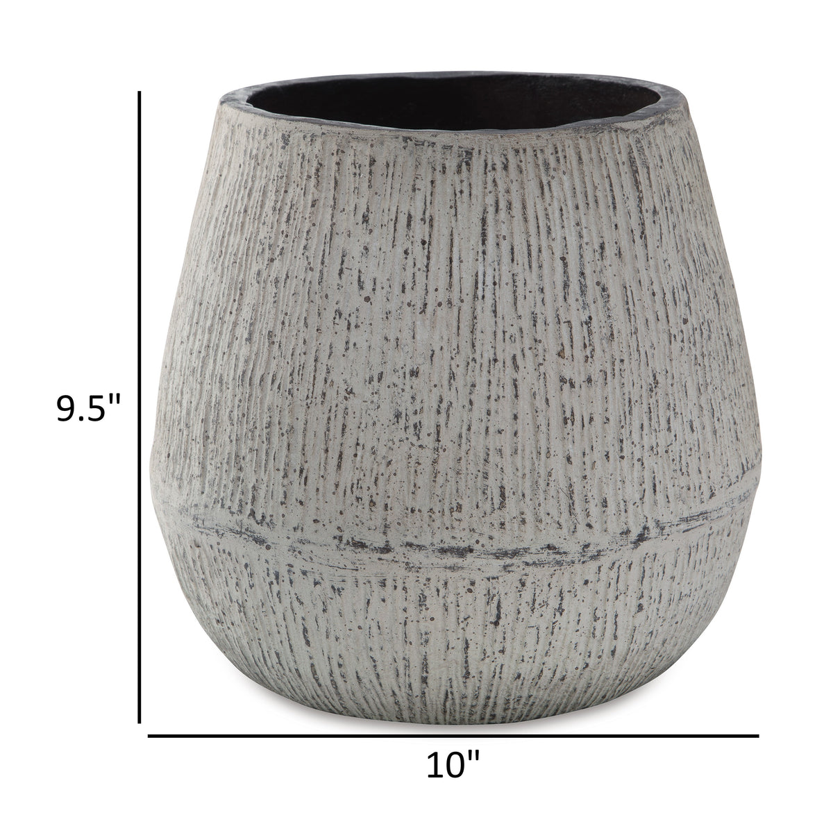 Mony 10 Inch Tabletop Decorative Flower Vase, Home Accessory, White Brown  - BM318301