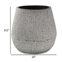 Mony 10 Inch Tabletop Decorative Flower Vase, Home Accessory, White Brown  - BM318301