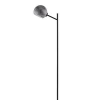 Bane 63 Inch Floor Lamp, Retro Smokey Black Glass Shade, Round Metal Base - BM318307