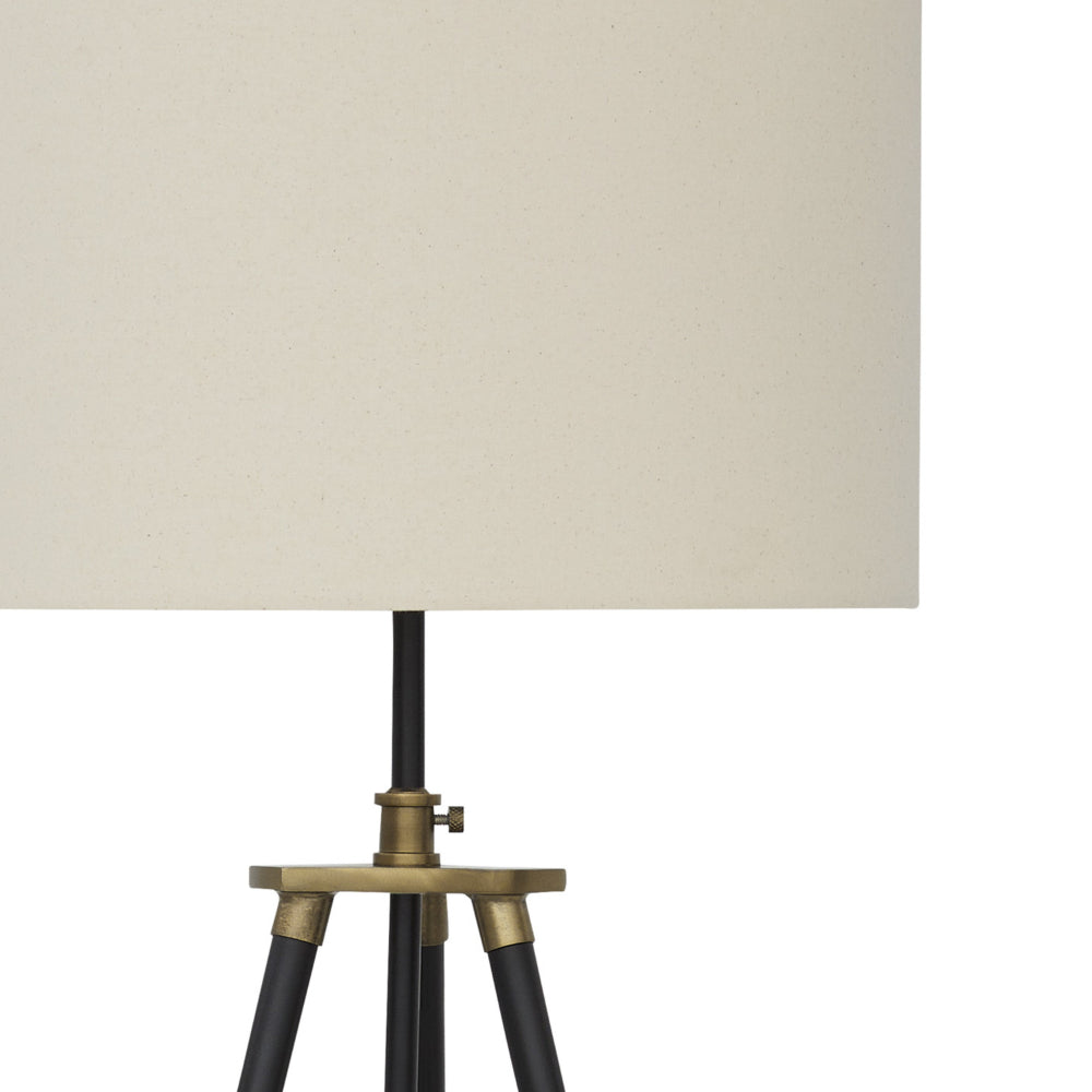 Egan 71 Inch Floor Lamp, White Drum Shade and Classic Tripod Metal Base - BM318308