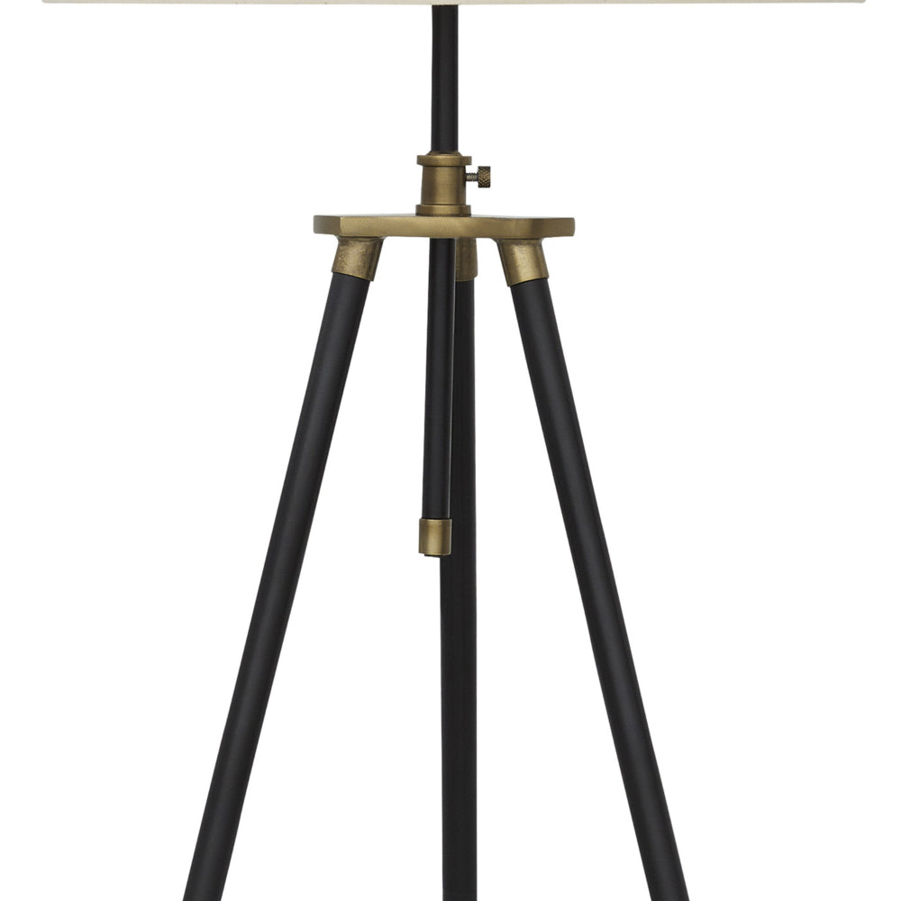 Egan 71 Inch Floor Lamp, White Drum Shade and Classic Tripod Metal Base - BM318308