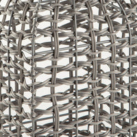 Neya Lantern, Indoor Outdoor Candle Holder, Bohemian Gray Faux Rattan Woven - BM318318