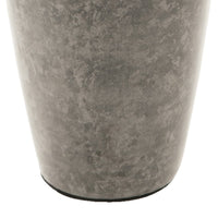 Rock 12 Inch Flower Vase, Decorative Thin Neck, High Gloss Gray Finish - BM318319