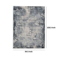 Richard 8 x 11 Area Rug, Blue Gray Polyester, Abstract Style, Latex Backing - BM318321