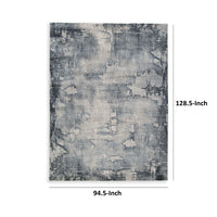 Richard 8 x 11 Area Rug, Blue Gray Polyester, Abstract Style, Latex Backing - BM318321