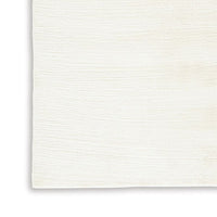 Stebin 8 x 10 Area Rug, Shag Style, Ivory White Polyester, Washable, Cotton - BM318324