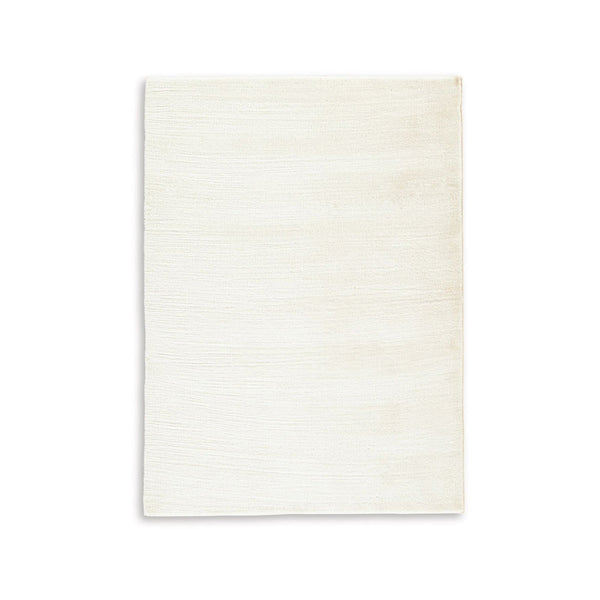 Stebin 8 x 10 Area Rug, Shag Style, Ivory White Polyester, Washable, Cotton - BM318324