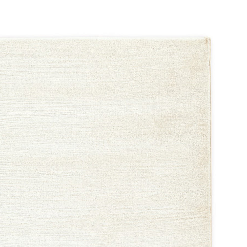 Stebin 5 x 7 Area Rug, Shag Style, Ivory White Polyester, Washable, Cotton - BM318325