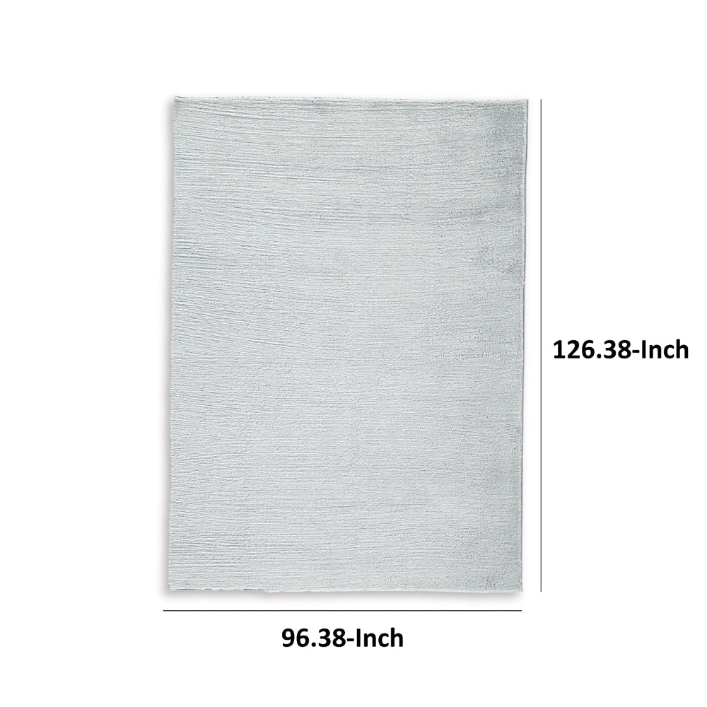 Stebin 8 x 10 Area Rug, Shag Style, 15mm Pile Gray Polyester, Washable - BM318326