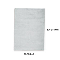 Stebin 8 x 10 Area Rug, Shag Style, 15mm Pile Gray Polyester, Washable - BM318326