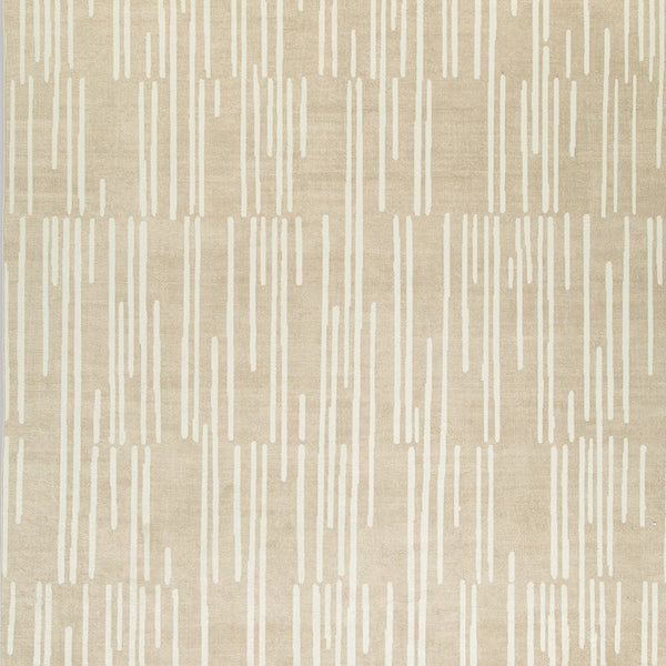 Stebin 8 x 10 Area Rug, Shag Style, 15mm Pile Cream Polyester, Washable - BM318328