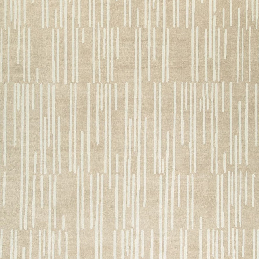 Stebin 5 x 7 Area Rug, Shag Style, 15mm Pile Cream Polyester, Washable - BM318329