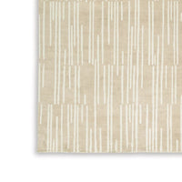 Stebin 5 x 7 Area Rug, Shag Style, 15mm Pile Cream Polyester, Washable - BM318329