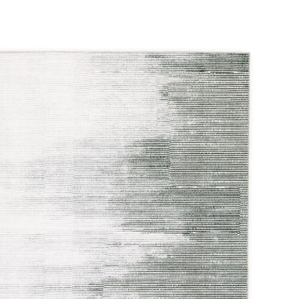 Mili 8 x 10 Area Rug, Abstract Pattern Washable Gray White Polyester - BM318332