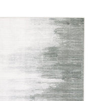 Mili 8 x 10 Area Rug, Abstract Pattern Washable Gray White Polyester - BM318332