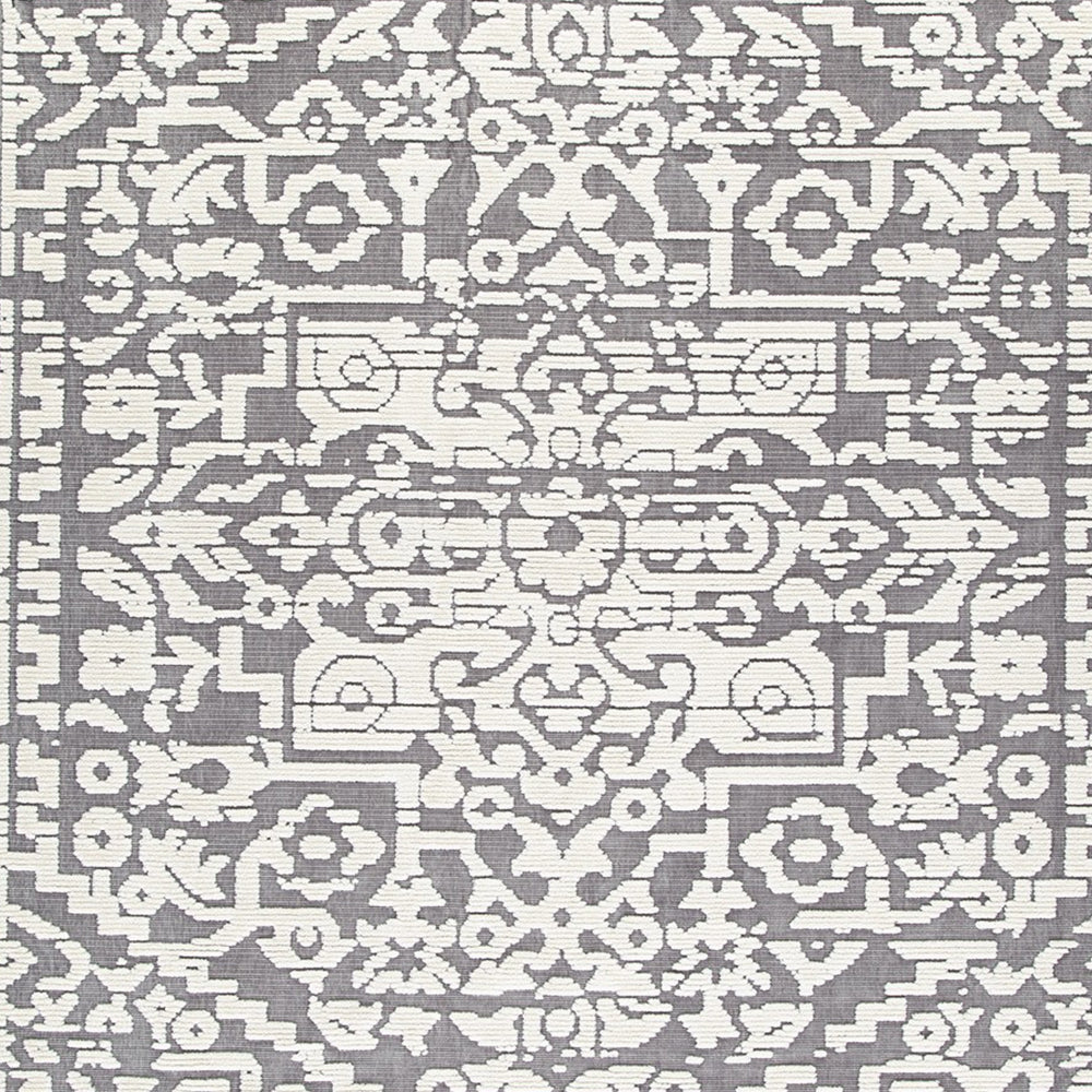 Fabiola 8 x 10 Area Rug, Washable Polyester Distressed Gray Ivory - BM318334