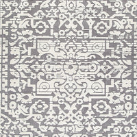 Fabiola 8 x 10 Area Rug, Washable Polyester Distressed Gray Ivory - BM318334