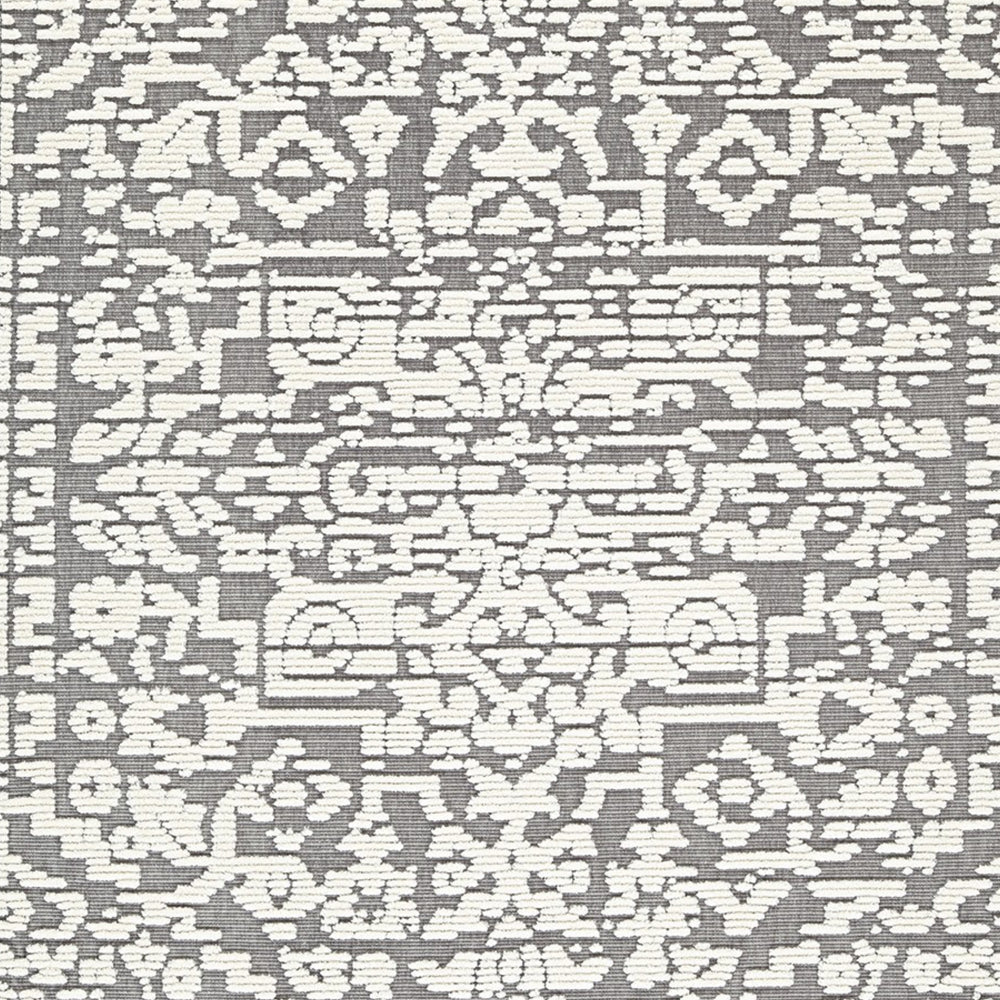 Fabiola 5 x 7 Area Rug, Washable Polyester Distressed Gray Ivory - BM318335