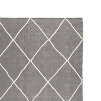 Doel 8 x 10 Area Rug, Soft Pile Polyester, Washable, Gray and Ivory - BM318336