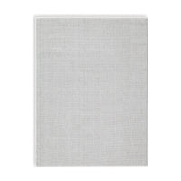 Isha 8 x 10 Area Rug, Stripe Design in Ivory Hues, Polyester, Jute Backing - BM318343