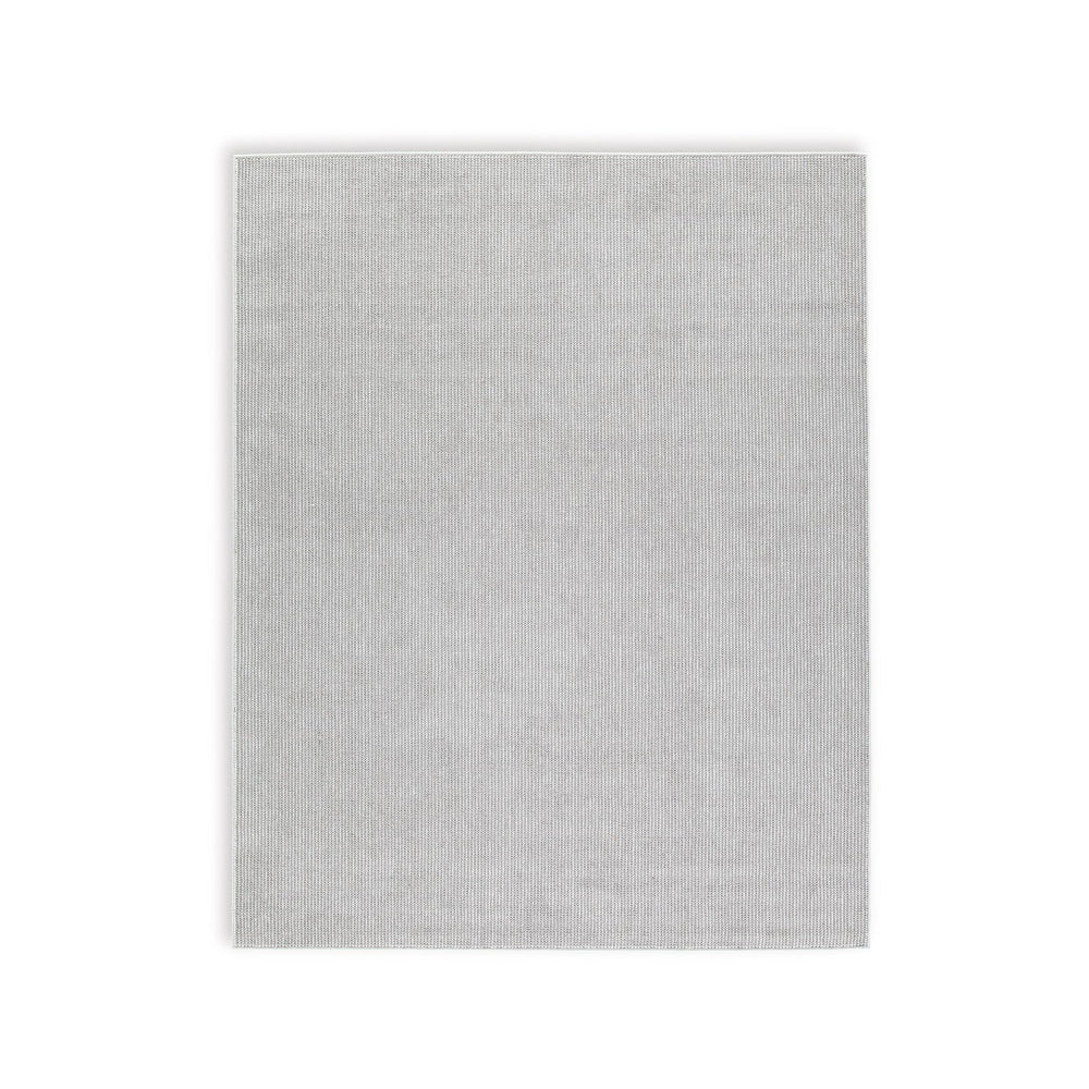 Isha 5 x 7 Area Rug, Stripe Design in Ivory Hues, Polyester, Jute Backing - BM318344