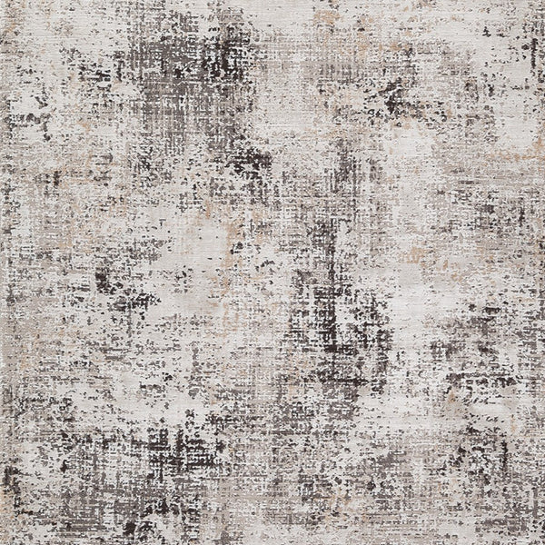 Elanor 5 x 7 Area Rug, Modern Abstract Design, Gray Polyester, Jute Backing - BM318345