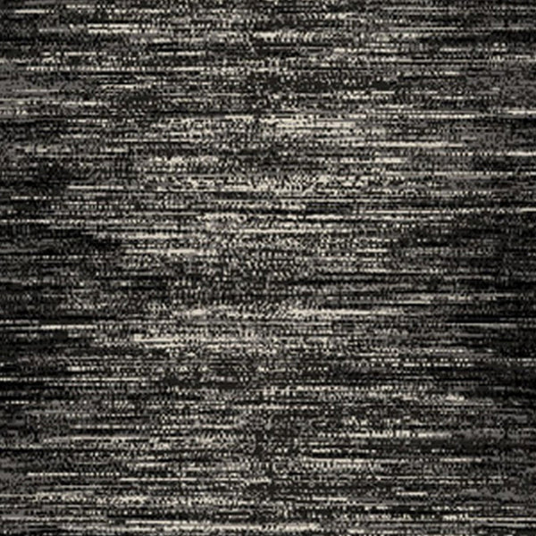 Rebecca 8 x 10 Area Rug,  Black White Refined Stripe Pattern, Soft Pile - BM318347