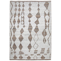 Betty 8 x 10 Area Rug, Geometric Pattern, Beige Brown Polyester, Cotton - BM318351