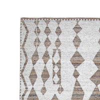 Betty 8 x 10 Area Rug, Geometric Pattern, Beige Brown Polyester, Cotton - BM318351