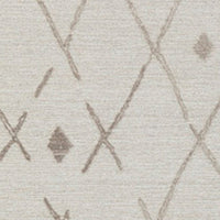 Hima 5 x 7 Area Rug, Geometric Pattern, Hand Tufted Gray Wool Cotton Back - BM318356