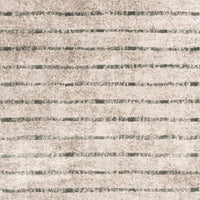 Bony 5 x 7 Area Rug, Striped Design Cream and Sage, Soft Pile, Jute Back - BM318358