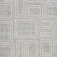 Bora 5 x 7 Area Rug, Geometric Pattern, Polyester Gray White Wool, Cotton - BM318361