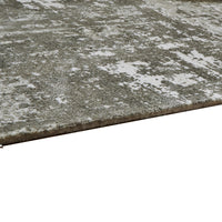 Monty 8 x 10 Area Rug, Abstract Pattern, Gray Ivory Polyester, Cotton Back - BM318362