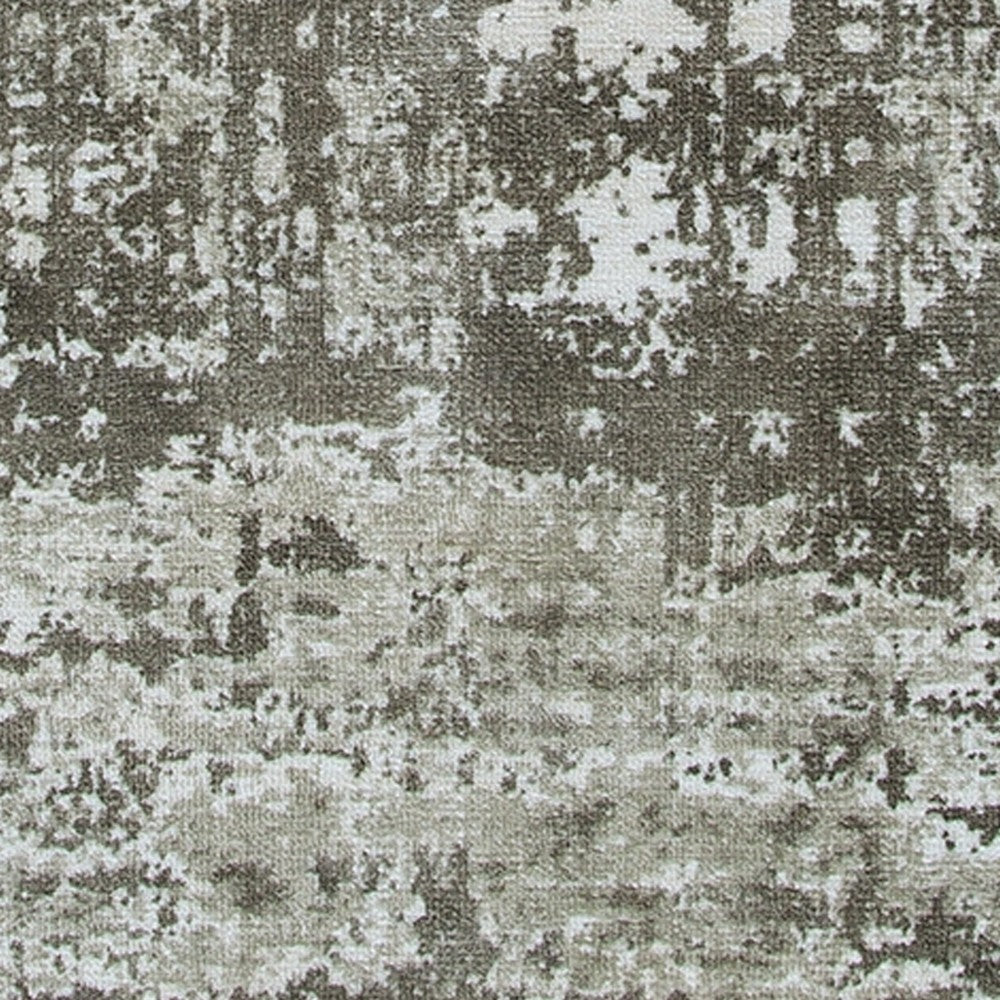 Monty 5 x 7 Area Rug, Abstract Pattern, Gray, Ivory Polyester, Cotton Back - BM318363