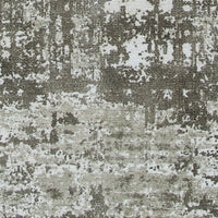 Monty 5 x 7 Area Rug, Abstract Pattern, Gray, Ivory Polyester, Cotton Back - BM318363